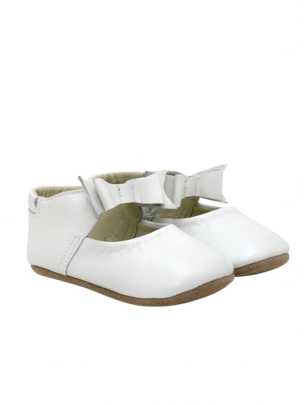 Robeez Sofia First Kicks White Mary Jane leather shoes